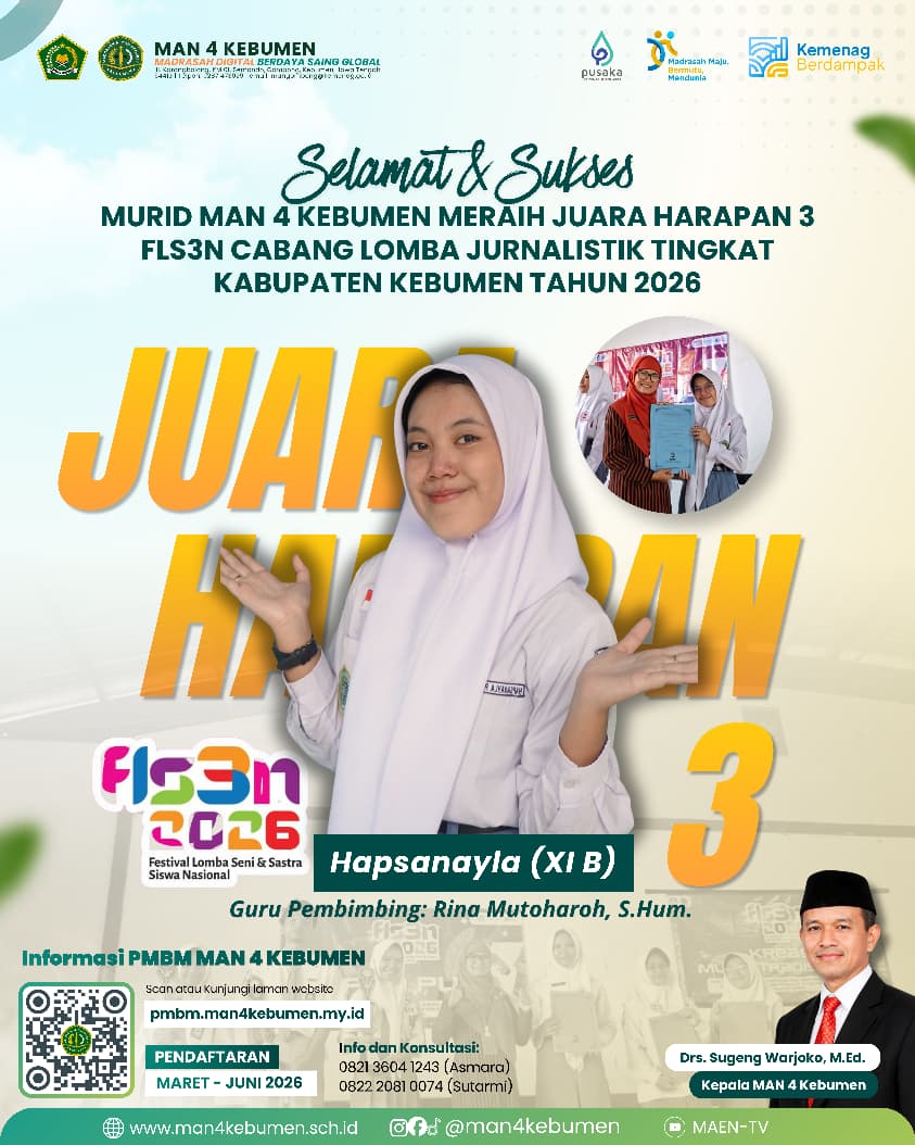 Angkat Budaya, Hapsa Raih Juara Harapan 3 Bidang Jurnalistik