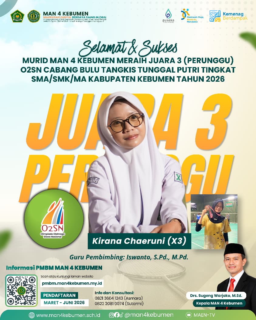 Pantang Menyerah, Kirana Bawa Pulang Perunggu O2SN Bulutangkis